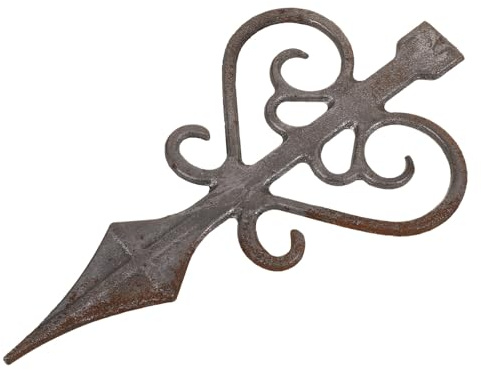 JOINPAYA Decorative Post Finials Cast Iron Fence Topper, Outdoor Metal Gate Finials for Garden Border and Fence Decoration
