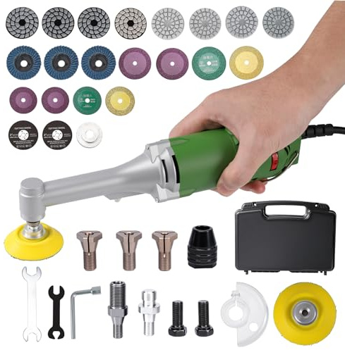 Amoladora Recta Profesional 450W,Herramienta De Restauración De Juntas Azulejos,Herramienta Giratoria Eléctrica 6 Velocidad,16000 rpm, Pinza 3mm, Lijadora Pulidora Para Joyería,Madera,Piedra & Azulejo