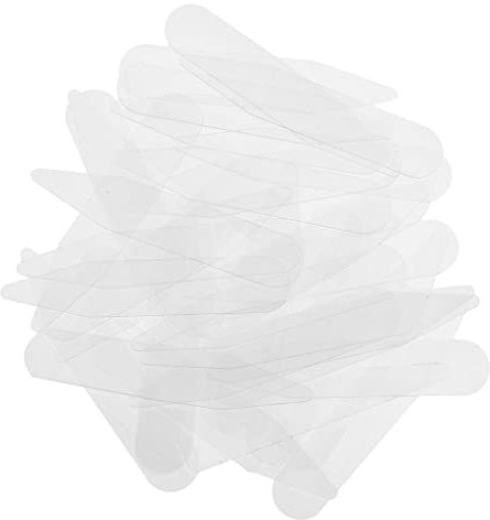 FITYLE 200er Set Kragenstäbchen Kragenstege Kragen Stäbchen für Hemdkragen Herren Hemd, Klar, 5x1cm