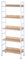 eSituro Estante para Piso de Metal de Cocina Almacenamiento Organizador Multifuncional para Libros Plantas con 5 Estantes Metal + MDF 60x27,5x160CM SSTR0023