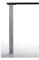 Pied de table carré quadra - 60 x 60 mm - Décor : Aspect inox brossé - Hauteur : 870 mm - CAMAR