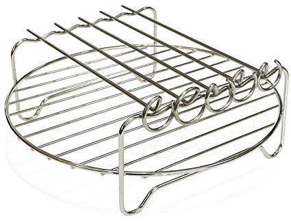Air Fryer Double Layer Rack, Air Fryer Accessories Multi-purpose Rack Fits Most 4.2QT or Above（8in,5pins）