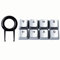 FPS & MOBA Gaming Keycaps for Cherry MX Razer&Corsair&HyperX&Logi G610 G710 Gaming Mechanical Keyboard (Silver-WASD↑↓←→)
