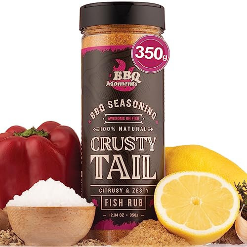 BBQ Moments Fischgewürz Gewürze für Fisch, Lachs, Steckerlfisch, Krabben, Meeresfrüchte-Gewürz Grillgewürze BBQ Gewürzmischung zum Grillen, 210g (7.4 Oz)
