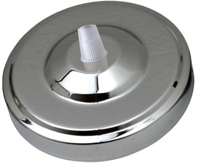 LEDSone Single Point Chrome Ceiling Light Fitting Plate for Vintage Pendent Lights, 108mm Metal Antique Side Fitting Ceiling Rose with Accessories for Hanging Ceiling and Wall Lamp.