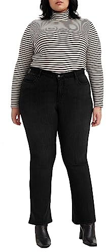 Levi's Damen Plus Size 315™ Shaping Bootcut Jeans, Soft Black, 18 L