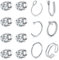 Crdifu Faux Nez Anneau Stud Magnétique Non Piercing Faux Septum Anneau En Acier Inoxydable Diamant Goujons
