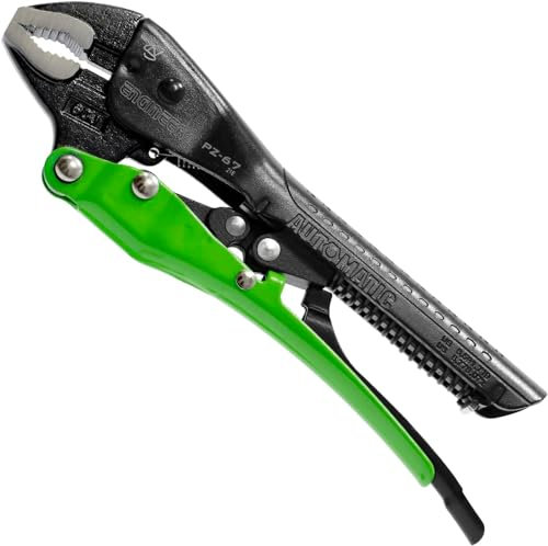 Automatik Gripzange (175mm) mit vertikalen Rillen für Gewinnung/Entfernen beschädigter Schrauben. Automatische Einstellung auf jede Größe ENGINEER PZ-67