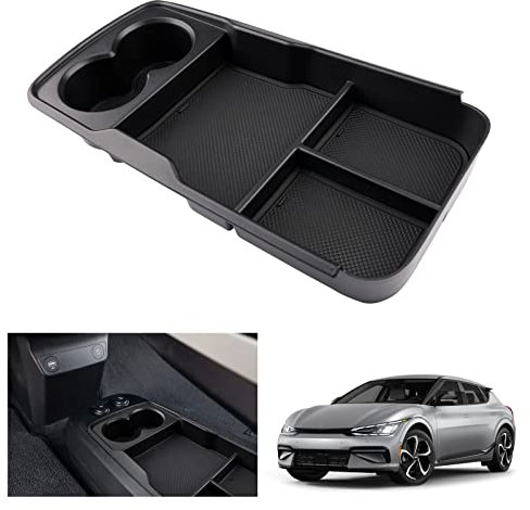 GAFAT Ki-a EV6 2021-2024 2025 Centre Console Storage Box, EV6 2023 Organiser Tray Glove Box Bottom Centre Console, Compatible with Kia EV6 Accessories