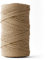 LEDENT Makramee Garn (3mm, 120M, Braun) - Doppelt gedrehtes Seil aus 100% Recycelter Baumwolle zum Basteln - Dickes Makramee Garn für kreative Projekte