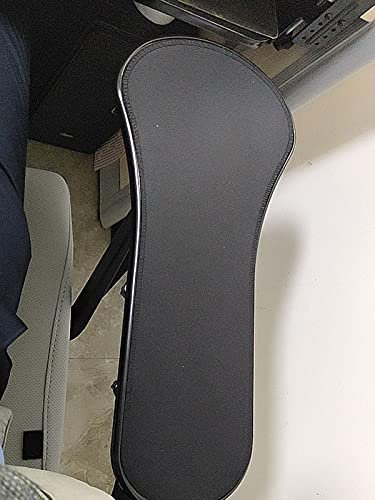 FLBT Klemmbares Stabiles Armlehnen-Mauspad Für Schreibtisch Und Stuhl, Ergonomisch Geformte Handgelenkstütze, Reduzierte Belastung Von Ellbogen Und Schultern, Schwarz