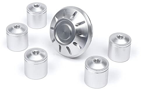 MOTO NOSTRA Abdeckkappen Set Radmutter/Felge D=35mm CNC, silber kompatibel für Vespa ET2, ET4, GT, GTL, GTS, GTV, LX, LXV, S, Piaggio Fly, Hexagon, Liberty, MP3, Sfera