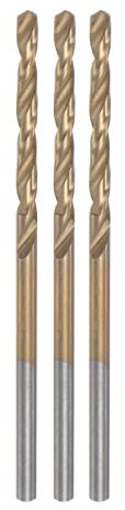 sourcing map 3uds Helicoidales Brocas 2mm Titanio Revestido (HSS-E) M42 Alta Velocidad Acero 8% Cobalto Recto Vástago para Inoxidable Acero Aluminio Aleación Metal