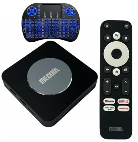 SHYSKY KM2 Plus Android 11 TV Box S905X4-B 2GB 16GB 2.4G y 5G WiFi BT5.0 USB 3.0 Soporte AV1 H.265, HDR10+, 4K HDR Box con Teclado i8 (versión en inglés)