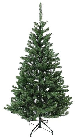 Künstlicher Weihnachtsbaum PVC mit Metallständer Tannenbaum Gute Qualität Klappsystem Christbaum Kunstbaum (150 cm)