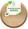 U'reca Organics Lot de 10 plateaux ronds en feuille de palmier d'Areca respectueux de l'environnement | 33 cm plats – Idéal pour les planches à fromage, la charcuterie et les tables élégantes |
