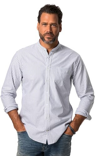 JP 1880 Camisa Oxford, Manga Larga, Cuello alzado, Ajuste Moderno, hasta la Talla 8 XL Azul Navy 5XL 823431130-5XL
