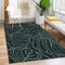 Bribay Teppich, waschbar und rutschfest, 90 x 150 cm, tropische Blätter, Monstera, Wohnzimmerteppich, Eingangstürmatte, Bodenmatte, Teppich für Schlafzimmer, Küche, Waschküche, Badezimmer