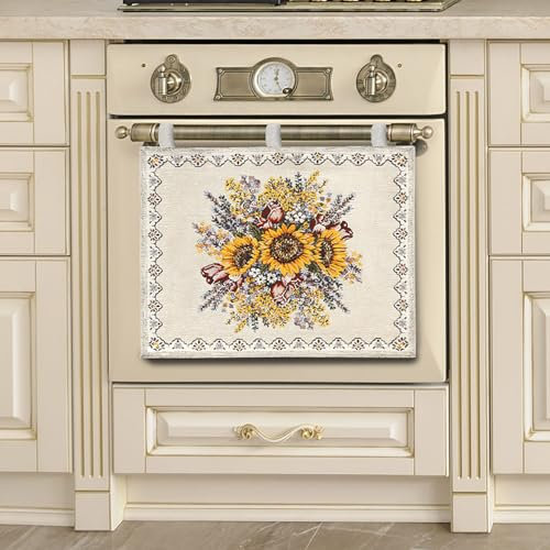 Copriforno Cucina Universale jacquard cinigliato Made In Italy - GIRASOLE