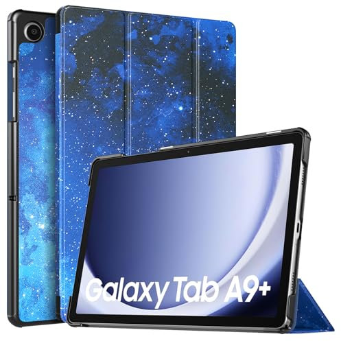 TiMOVO Case for Samsung Galaxy Tab A9+/A9 Plus 11 Inch 2023 SM-X210/X216/X218, Slim Lightweight Stand Hard Back Shell Protective Cover, Auto Wake/Sleep, Blue Starry Sky
