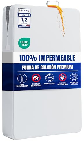 Premium Wasserdicht Matratzenbezug 80x190x30 cm mit Reißverschluss