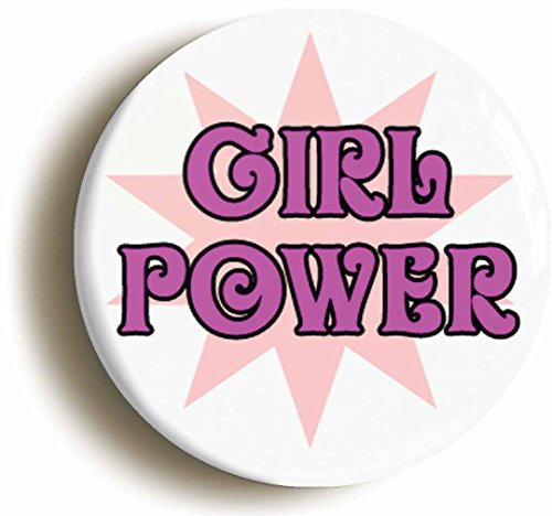 Girl Power Fridge Magnet (Circular 2inch / 50mm Diameter)