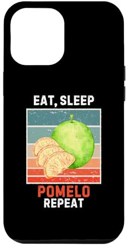 Hülle für iPhone 14 Pro Max Pomelo Repeat Vintage Pomelo Lover im Retro-Look „Eat, Sleep“