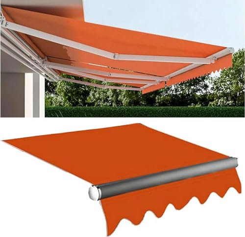 XDRGOOIUY Tenda Retrattile Ombra Tessuto Sostituisce Heavy Duty Poliestere Patio Porta Finestra Tenda Ombrellone Shelter Esterno Canopy Garden, Nessun Braccio Telescopico