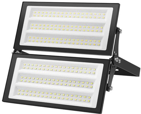 Hondony LED Strahler Außen 200W, LED Scheinwerfer 220V Außen IP66 Wasserfest Superhell 20000LM LED Fluter Außen, 6500K Kaltweiß LED Außenstrahler für Hinterhof, Auffahrt, Garage, Flur, Garten