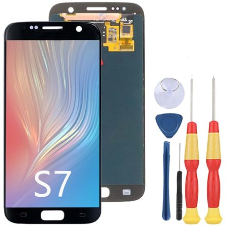 SiuVorZhi Écran LCD compatible avec Samsung Galaxy S7 G930 G930F Écran LCD tactile Assemblée Pièces de rechange avec outils (Noir)