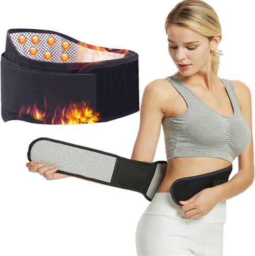 HPONEZJ Rückenwärmer Selbstheizend Rückenbandage Magnetfeldtherapie Rückenstützgürtel mit Metallstütze Taillenwärmer Rücken Taille Unterstützung Thermo Wärmegürtel für Rückenschmerzen Damen Herren XL