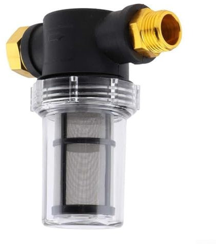 Pipeline Filter, Water Pump Filter with Stainless Steel Strainer Inline Mesh Screen, Water Pump Filter for Garden Irrigation Inlet Water Hose Filter