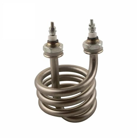 KAYOUDE Élément chauffant à tête de fer thermoplongeur en acier inoxydable en spirale 220 V 380 V élément de chauffage de l'eau(220V,2500W)