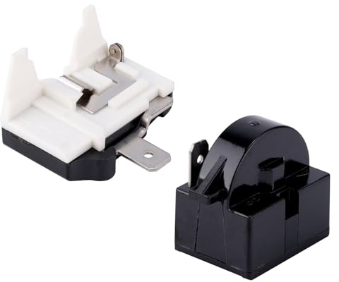 Relé de Arranque QP2-4,7, Greluma Relé de Arranque de Refrigerador de 1 Pin con Protector de Sobrecarga de Refrigerador 6750C-0005P Relé QP2-4r7 para LG Compresor de Refrigerador