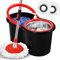Home Beauty Revolving Spin Mop and Bucket With 2 Extra Pads Perfect For Easy Cleaning. Clean and Dirty Water Separtered For Perfect Finish (Black)