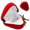 GZYYANG 2 Stück Samt Ringschachtel, Ringbox, Erdbeere Ringschatulle, Ring Box, Schmuckschachtel für Ring, Schmuckkästchen Klein für Hochzeit Verlobungsring Valentinstag, Rot