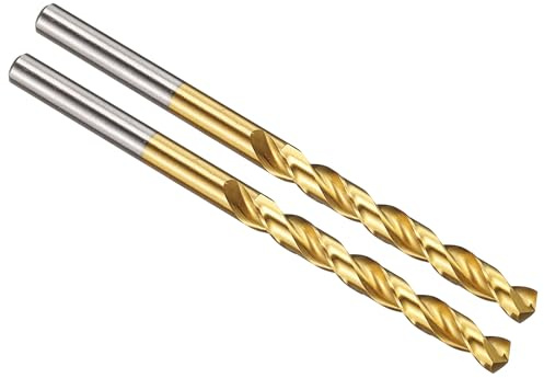 PATIKIL M42 HSS Spiralbohrer 5mm, Gerader 135° Stahlbohrer Titannitrid-Beschichtung für Hartmetall Edelstahl - 2 Stück