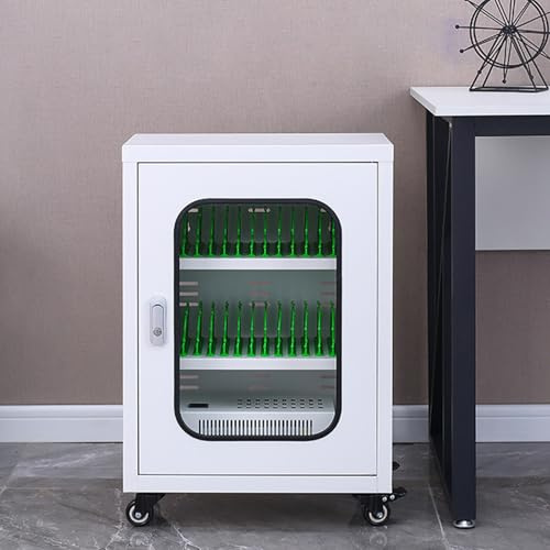 Cellphones Storage Cabinet and Storage Box,Rechargeable Mobile Phone Storage Locker Mobile Phone Charging Cabinet with Wheels and Lock for School Church Airport,30slots