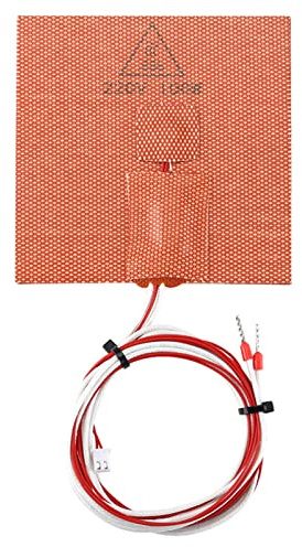 ULIJTH Silicone Heater Mat 220V 100W Low Power Thermistor Imported Hot Bed Rubber Heating Pad For 3D Printer Build Plate 100mm
