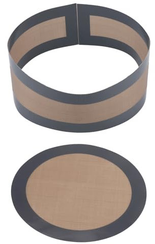 2pcs Silicone Baking Mat for Springform Pan 9 Inch, Prevent Cake from Sticking to Bottom and Side Reusable Non-Stick Baking Sheets Liner Heat Resistant for Cheesecake Pan Protector (Grey)