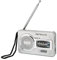 Radio portátil Am FM con transistores, Chip DSP, miniradio de Bolsillo con Altavoz y Conector para Auriculares, Color Gris Plateado.