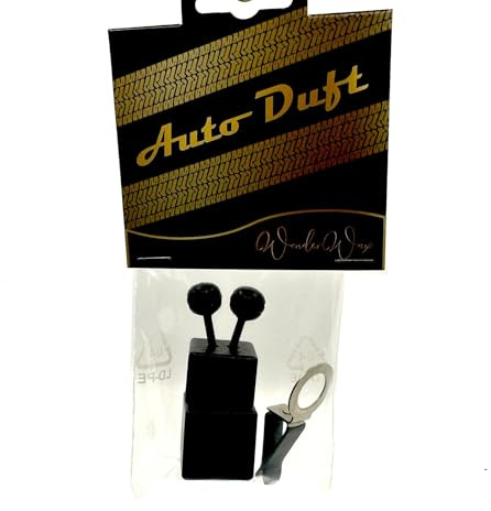 WonderWax Auto Duft Lufterfrischer Clip Quadrat Schwarz 8 ml|Innenraum Deko Parfüm Car Scent Baum Geruch Luxus Clippe Geröstete Marshmallows