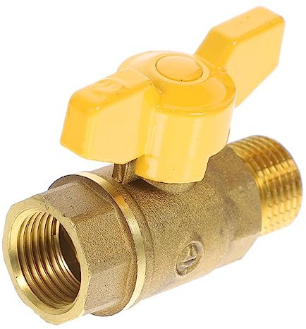 Sosoport Vanne à Boule Laiton pour Gaz Naturel et Robinet Arrêt pour Inflammables et Huile Chaude Du Débit Eau Accessoire de Plomberie et Polyvalent