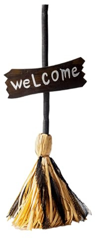 Escobas de Bruja,Escoba | Decoración de Bruja Animada con Movimiento y Luz Sonidos Espeluznantes para Halloween Interior Exterior