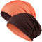 Hatstar® 2in1 Reversible Unisex Beanie | Damen und Herren Mütze | Übergangsmütze für Frühling und Sommer | SoftTouch Poly - Baumwolle | leicht & weich (braun/orange)