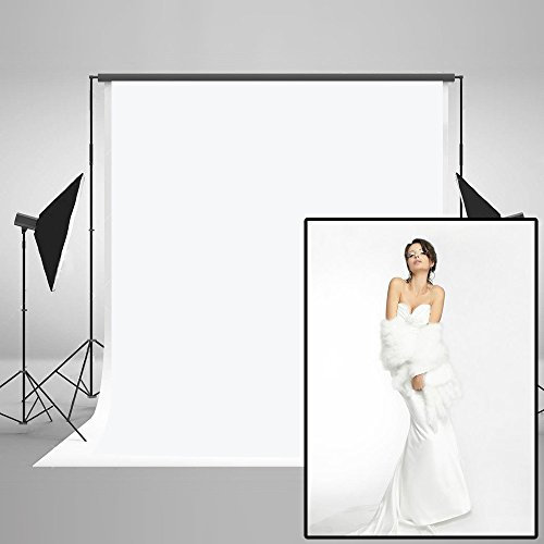 KateHome PHOTOSTUDIOS 1.8x2.7m White Microfiber Wedding Photo Backdrop - 1.1pc Washable, Ironable, Durable, Easy to Store