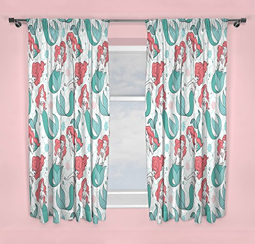 Disney Princess Little Mermaid Oceanic | Childrens Bedroom 72 Inch Curtains | Perfect For Any Girls Bedroom