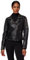 RICANO Studd JKT, Damen Lederjacke (Slim Fit) mit Nieten im Bikerstil in Schwarz und Grau (Vintage) (Schwarz, L)