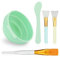 Gesichtsmaske Rührschüssel-Set, Plazuria, 5 in 1, DIY Gesichtsmaske, Schüssel, Stiel, Spatel, Silikon-Gesichtsmaske, Bürste und hochwertige, weiche Gesichtspinsel