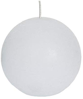Spaas 6 Rustic Unscented Ball Candles 80 mm, ± 24 Hours, White